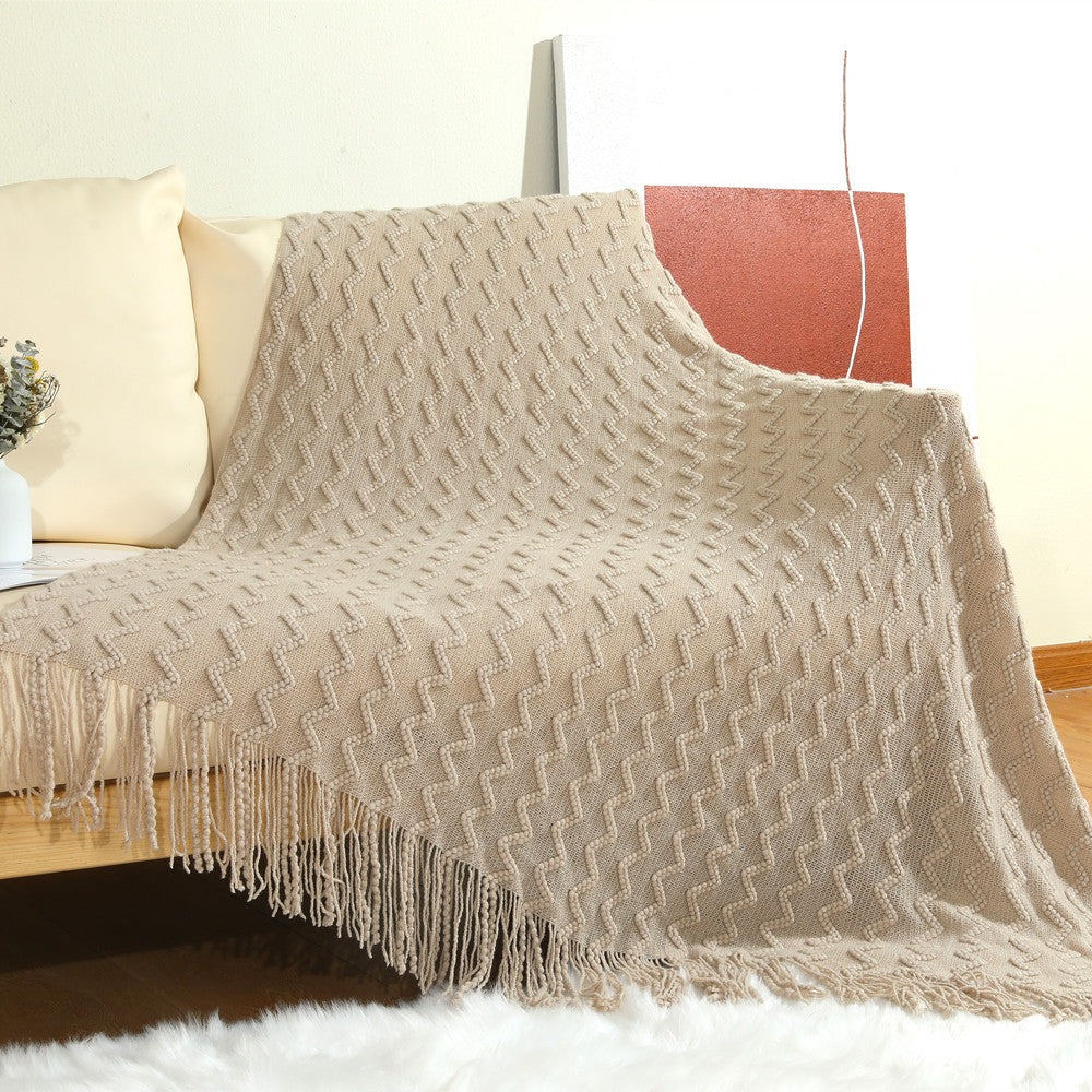 Cozy Knitted Throw Blanket