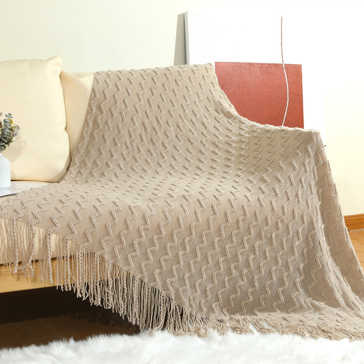 Cozy Knitted Throw Blanket