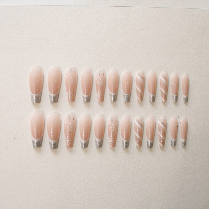 Glamorous nail tips with glitter tips Kalsten