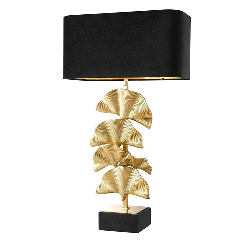 Artistic Table Lamp with Ginkgo Leaf Design