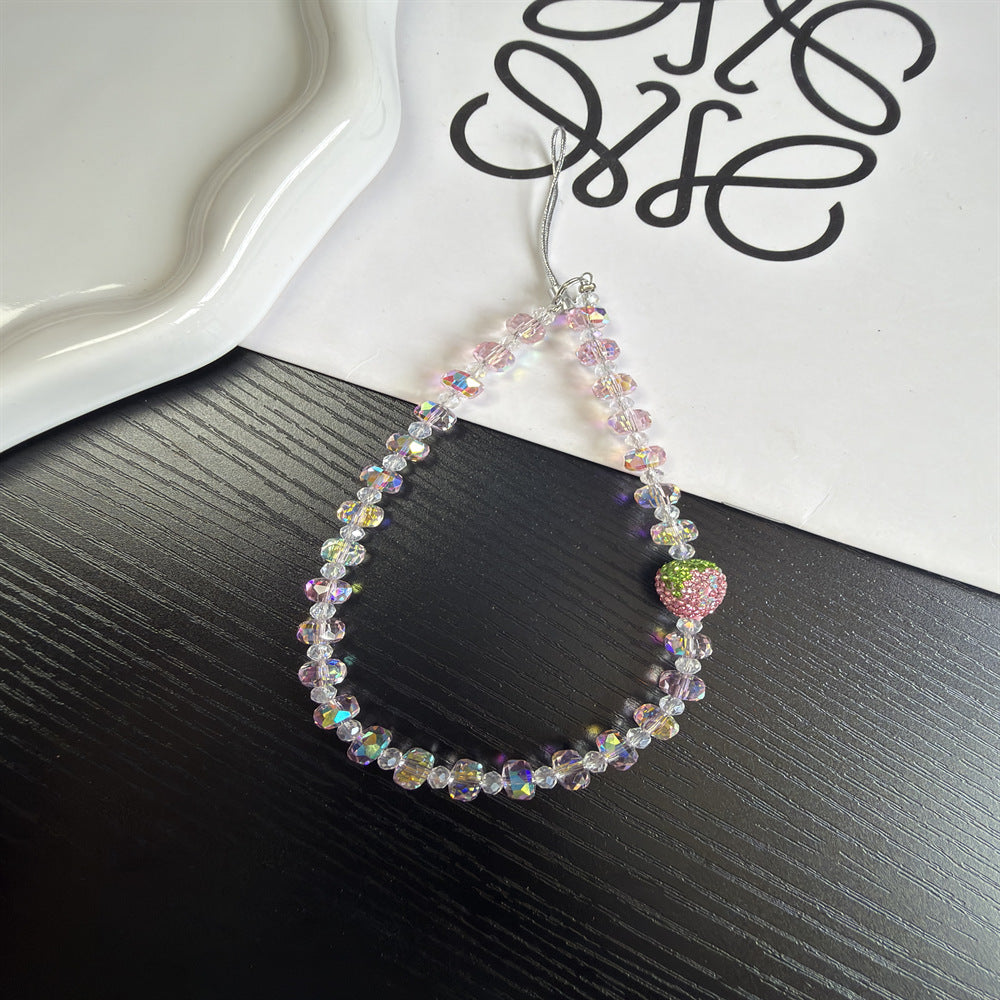 Charming Strawberry Crystal Beaded Necklace Kalsten