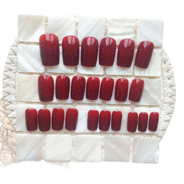 Artificial nails with intense shine and glitter accents Kalsten