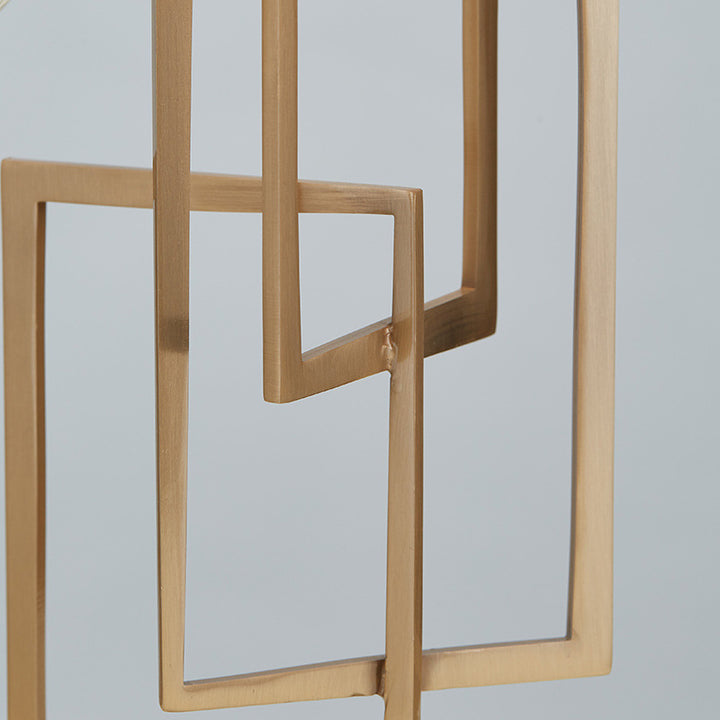 Geometric Table Lamp with Luxe Metal Base