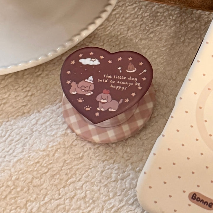 Heart-shaped cosmetic box with cute dog design Kalsten