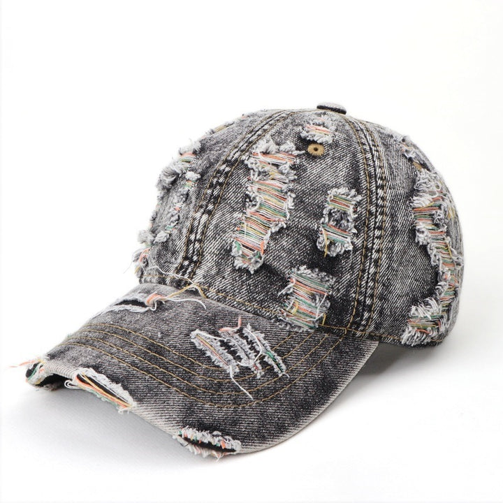 Women's Distressed Denim Baseball Cap Kalsten