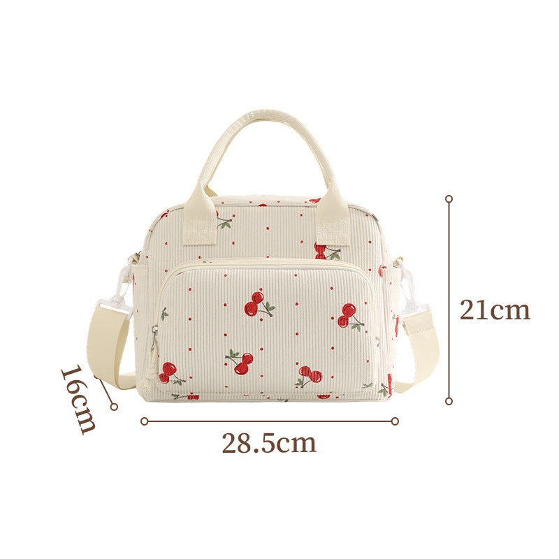 Insulated Cherry Print Lunch Bag Kalsten