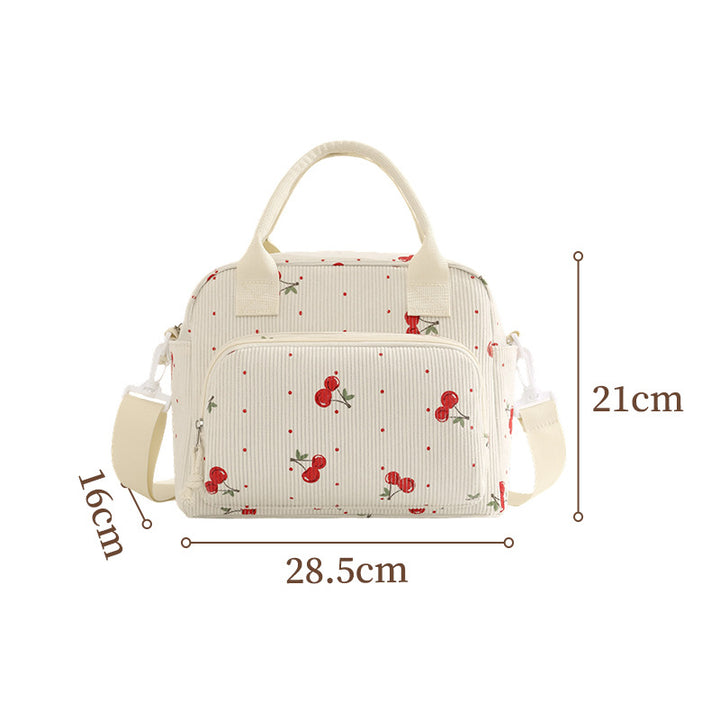 Insulated Cherry Print Lunch Bag Kalsten