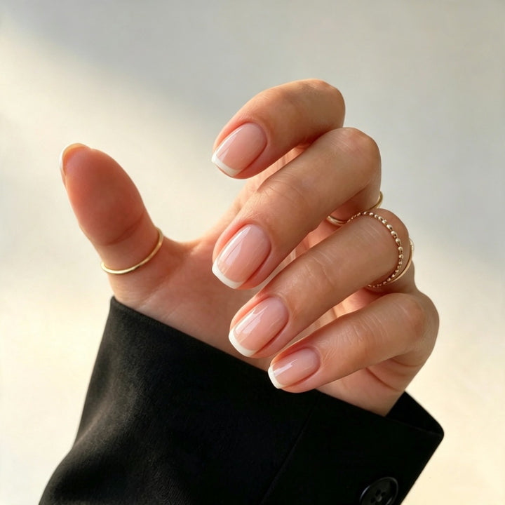 Artificial Nail Art with Elegant French Tip Kalsten
