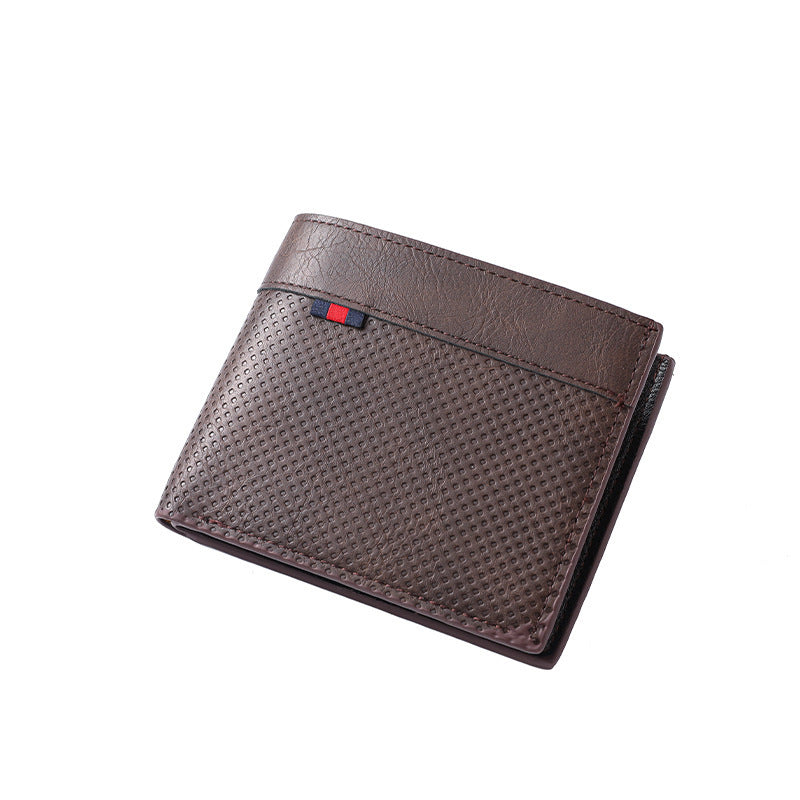 Textured Bi-Fold Leather Wallet Kalsten