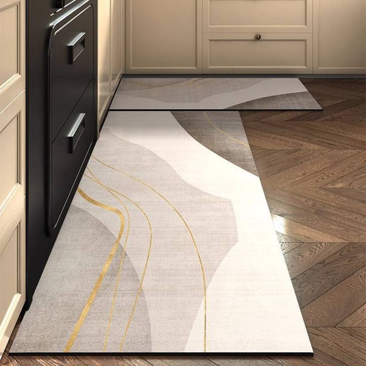 Contemporary Abstract Area Runner Mat