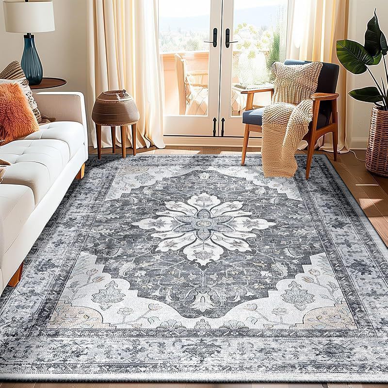 Elegant Floral Pattern Area Rug Kalsten