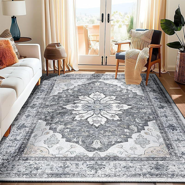 Elegant Floral Pattern Area Rug Kalsten