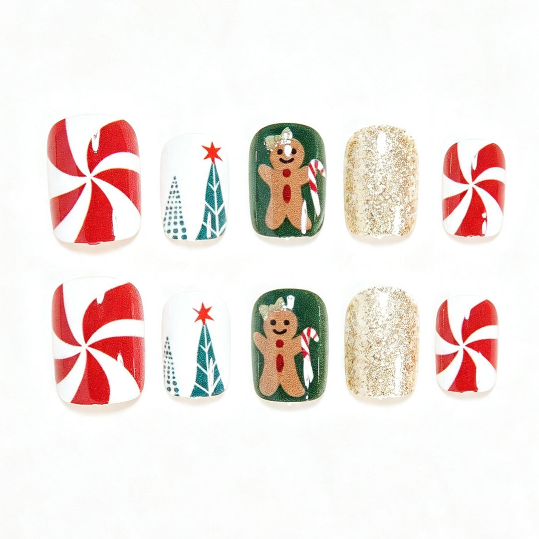 Decorative Holiday-Themed Press-On Nails Kalsten