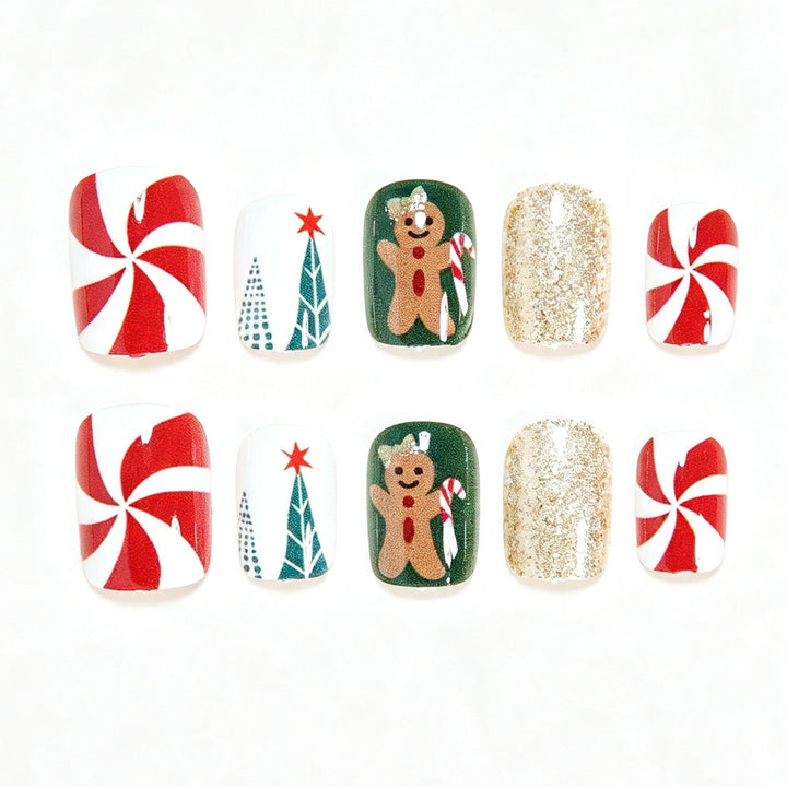 Decorative Holiday-Themed Press-On Nails Kalsten