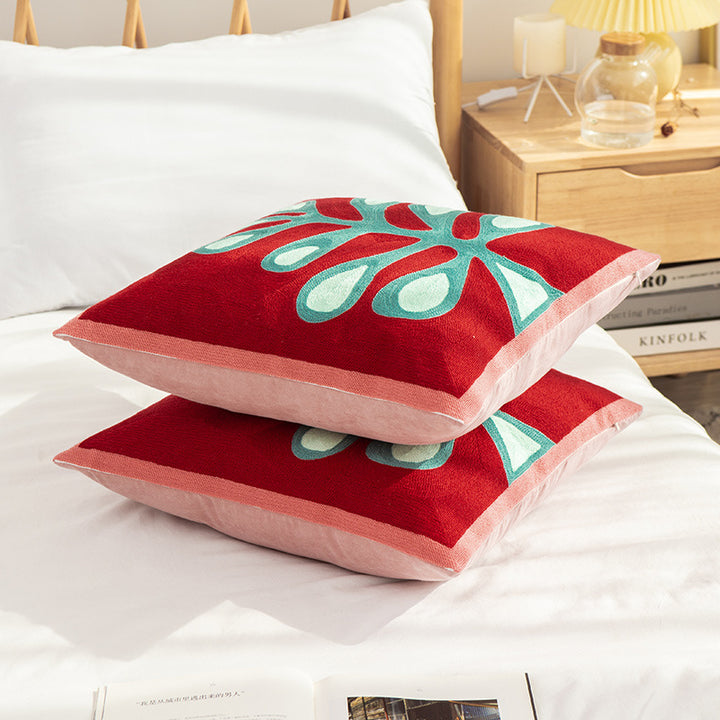 Decorative square decorative cushion with jacquard fabric and decorative tassels Kalsten