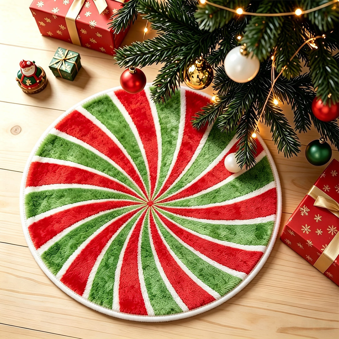 Spiral Pattern Round Area Rug