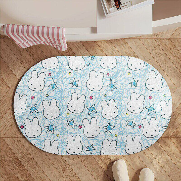 Cute Cartoon Cat-Themed Bath Rug