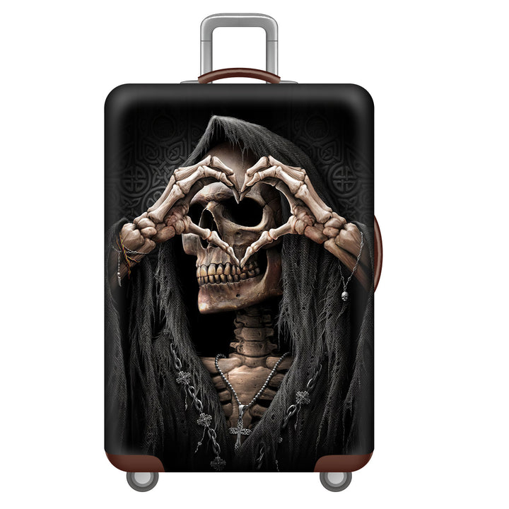 Men's hard-shell suitcase with unique skull design Kalsten