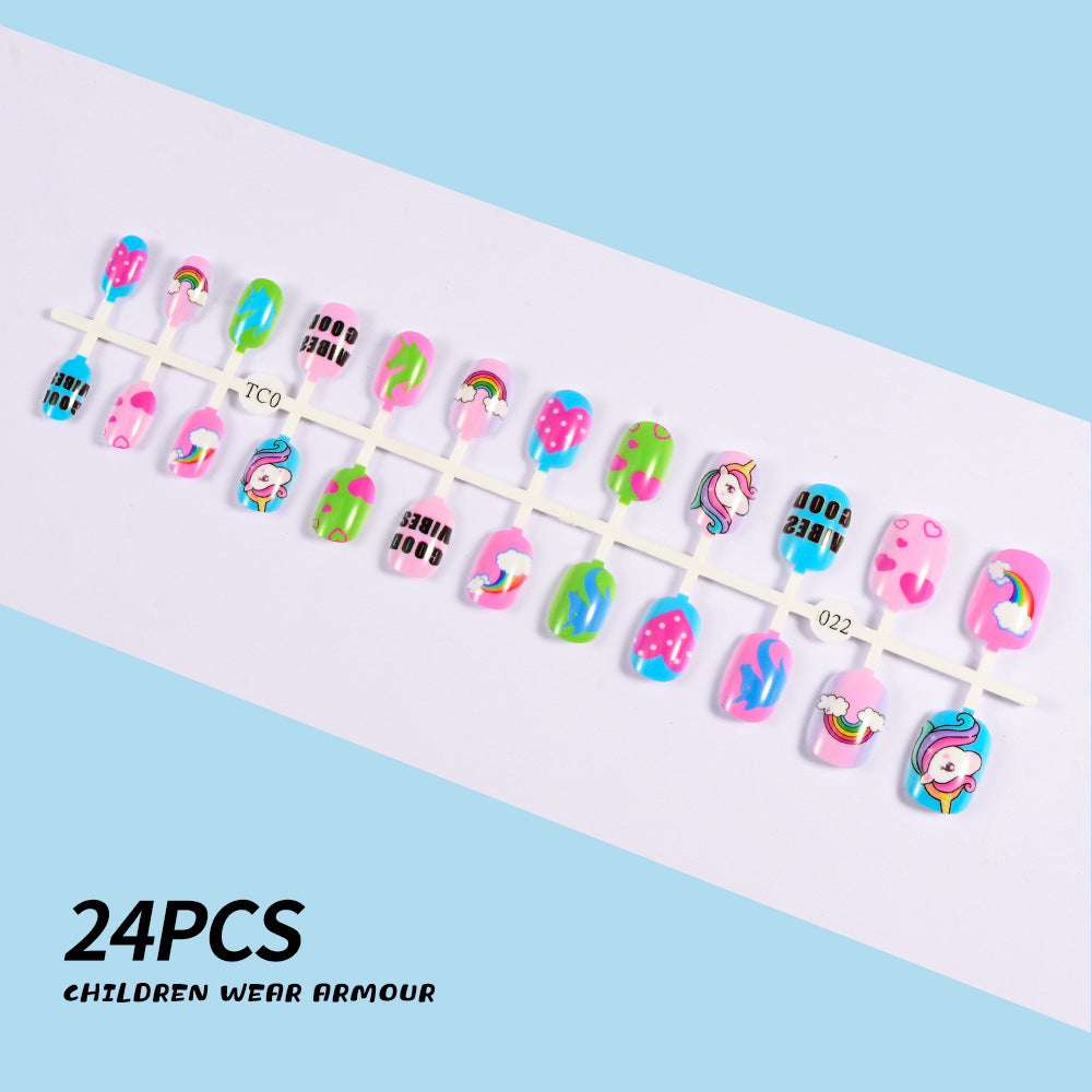 Children's Fun-Themed Press-On Nail Set Kalsten