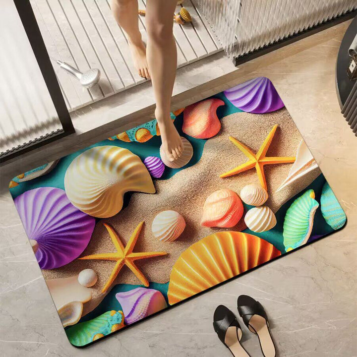 Floral-Themed Non-Slip Bath Mat Kalsten