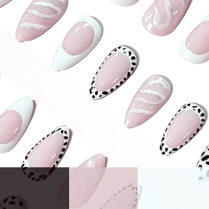 Artistic Almond-Shaped Nail Art Extensions Kalsten