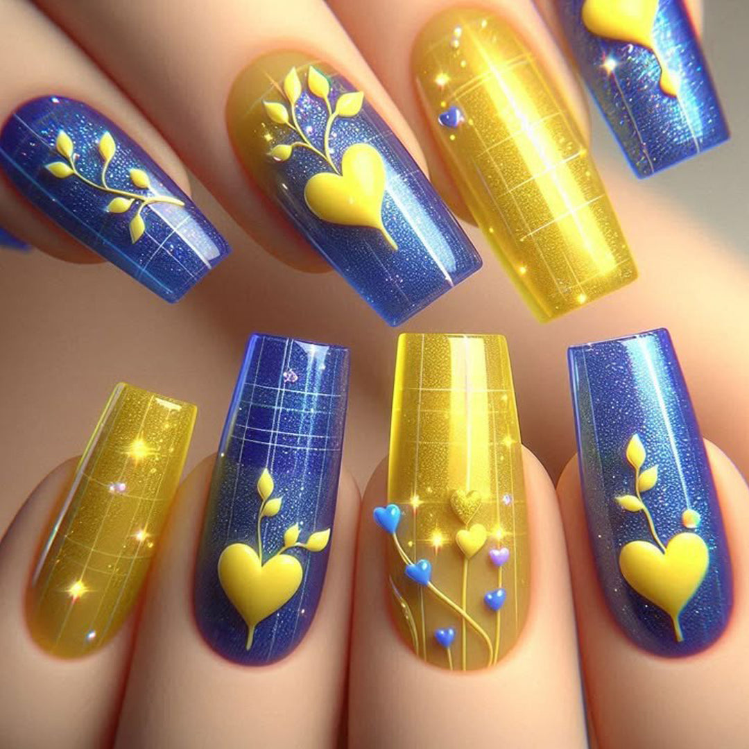 Creative artificial nails with heart design Kalsten