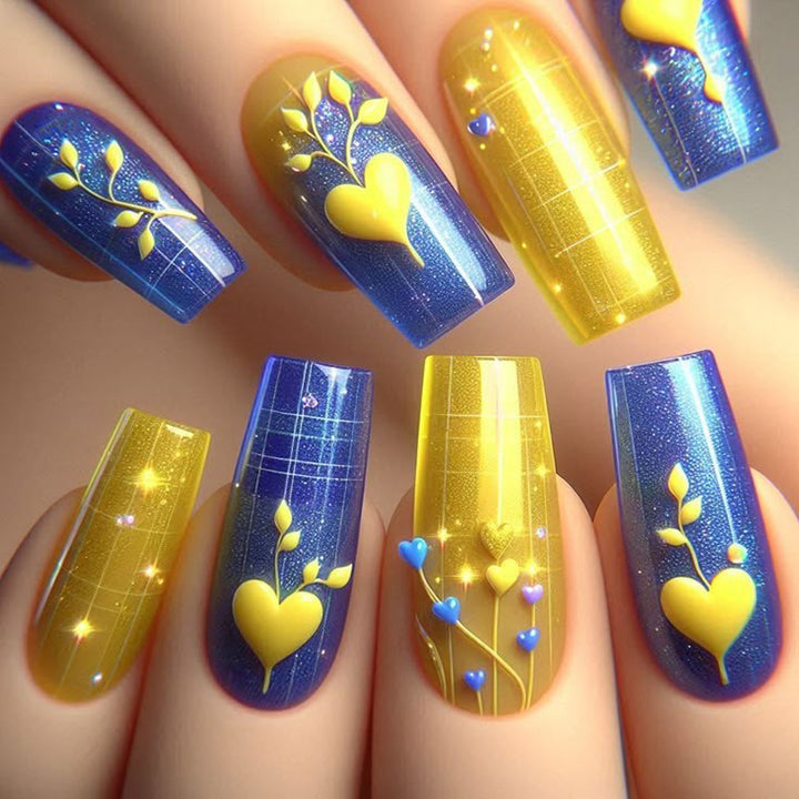 Creative artificial nails with heart design Kalsten