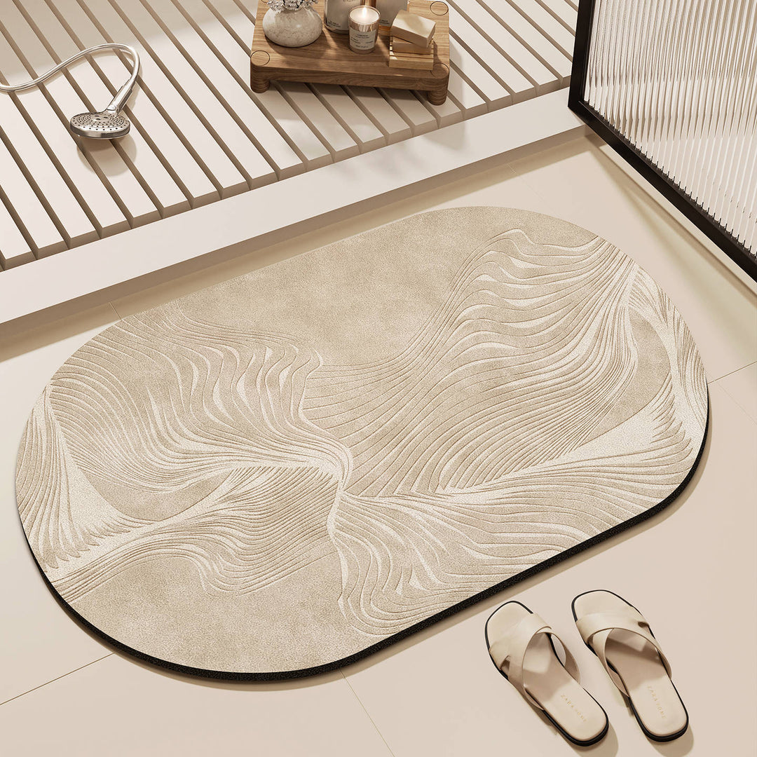 Elegant Oval Bathroom Mat Kalsten