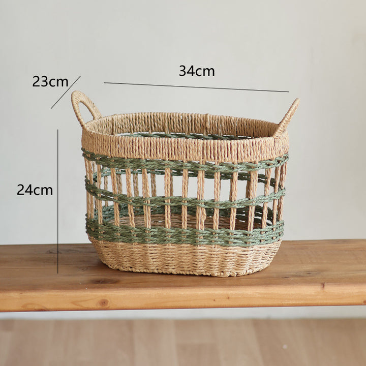 Handcrafted storage basket with natural material Kalsten