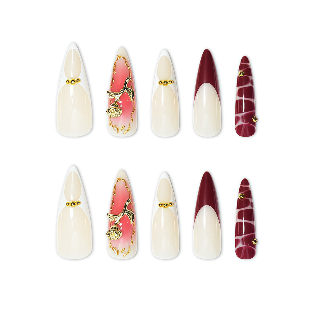 Elegant Decorative Press-On Nail Extensions Kalsten