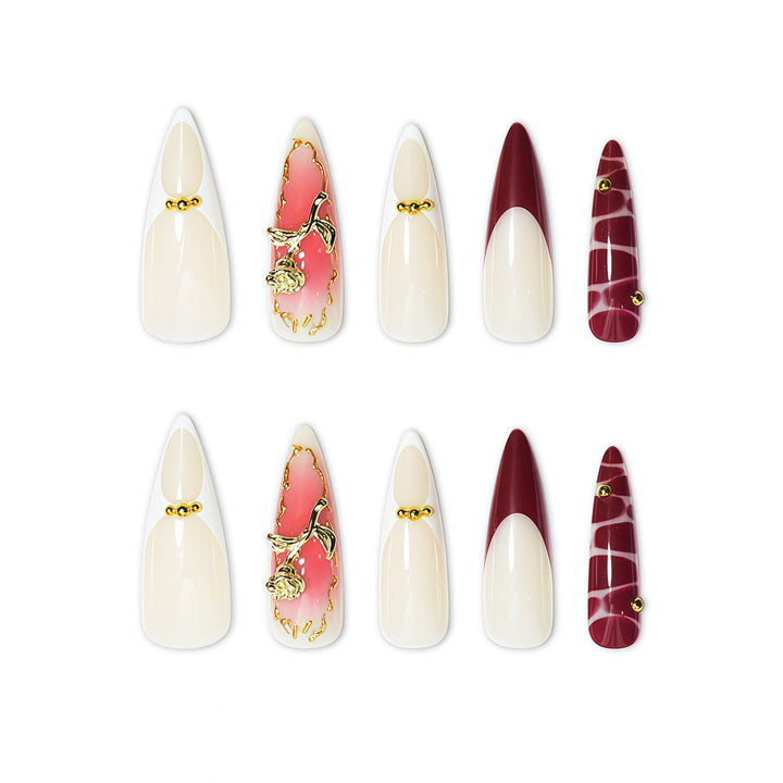 Elegant Decorative Press-On Nail Extensions Kalsten