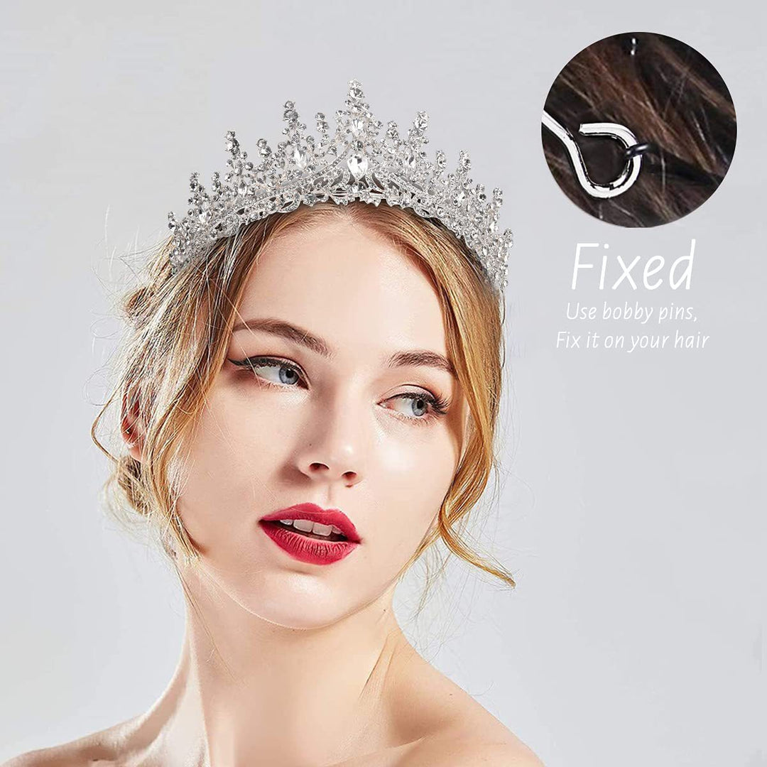 Ladies Rhinestone Tiara with Sparkling Gemstones Kalsten