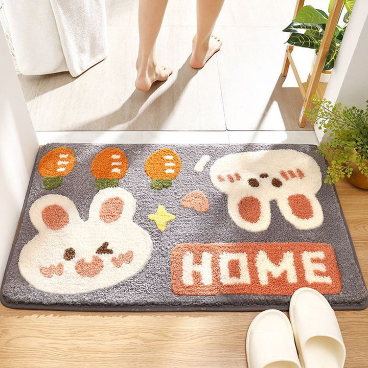 Cute Cartoon Bunny-Themed Bath Mat Kalsten
