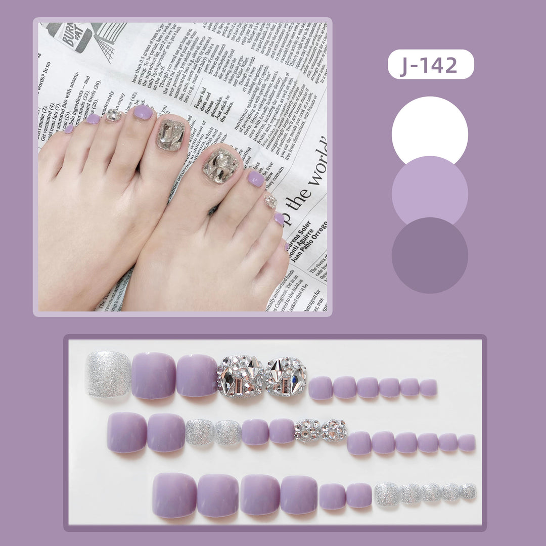Glamorous Pedicure Press-On Toenail Set