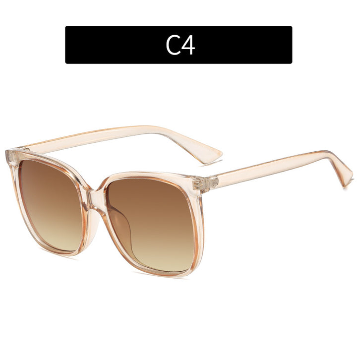Oversized Transparent Frame Sunglasses