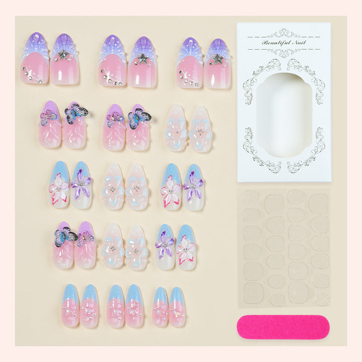 Premium Floral Design Press-On Nail Set Kalsten
