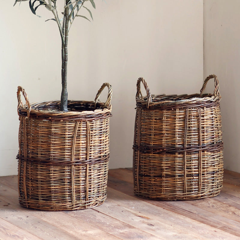 Rustic storage basket Kalsten