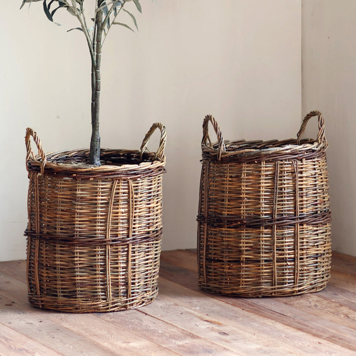 Rustic storage basket Kalsten
