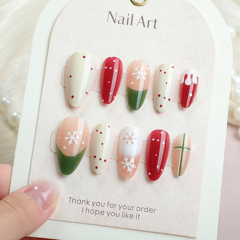 Holiday-Themed Decorative Press-On Nail Art Set