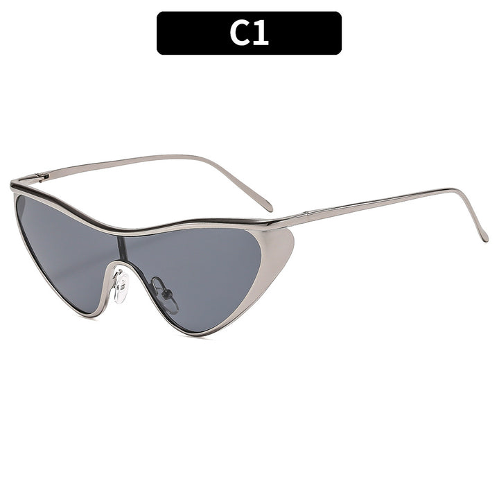 Futuristic Geometric Shield Sunglasses