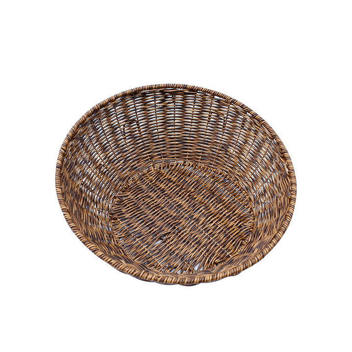 Artisan Woven Round Storage Basket Kalsten