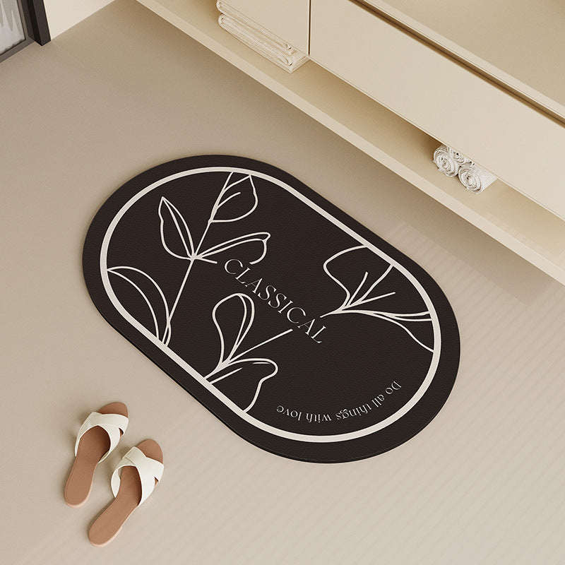 Stylish Oval Bath Mat Kalsten