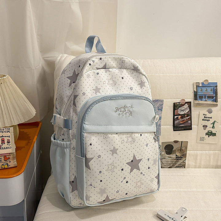 Stylish Star-Patterned Day Backpack