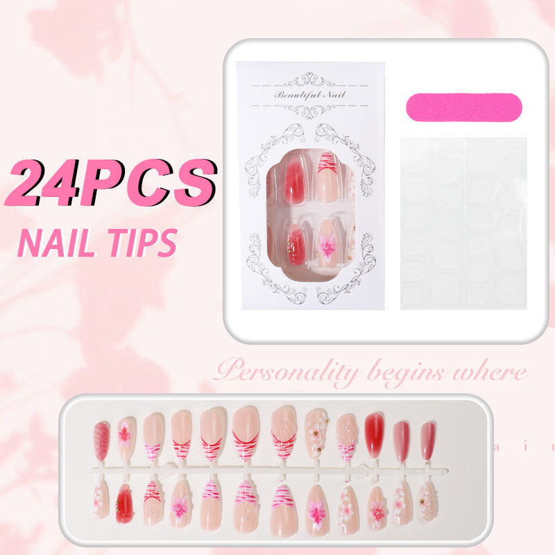 Floral Art Press-On Nail Tips Collection Kalsten