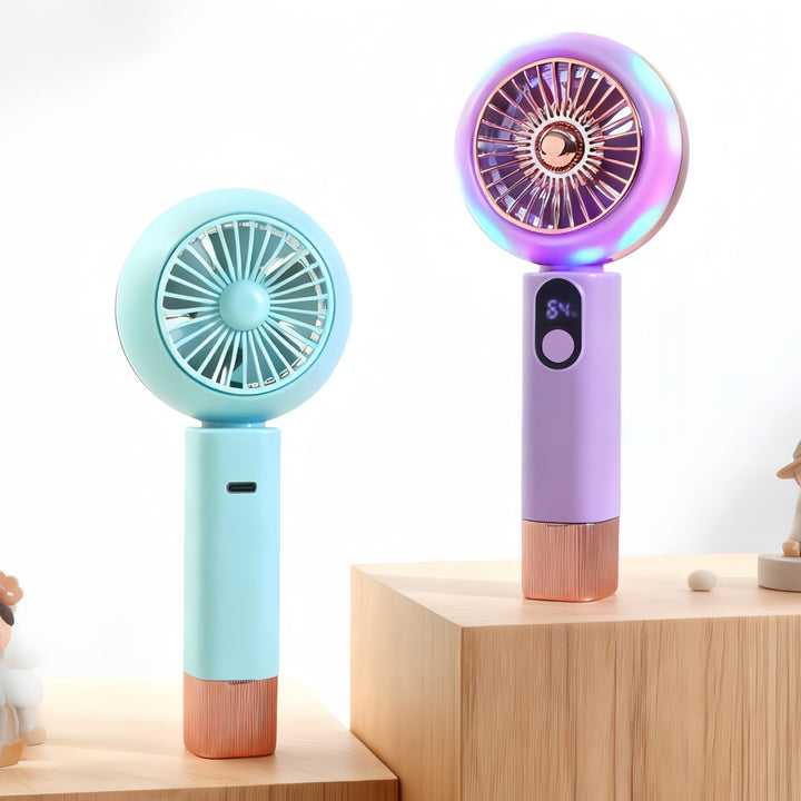 Ladies Portable Hand Fan with LED Color Changing Kalsten