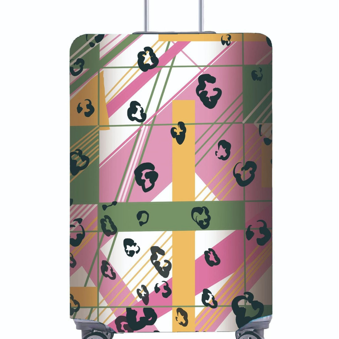 Women's Hard Shell Suitcase with Modern Geometric Design Kalsten