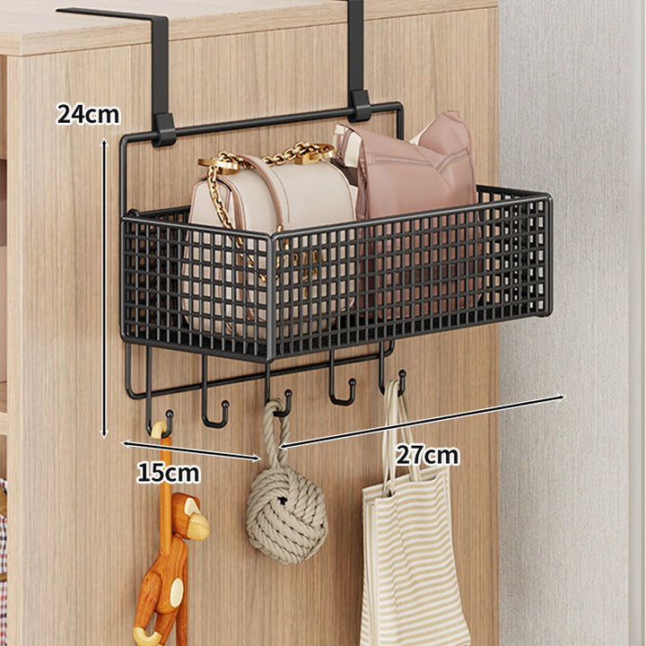 Overdoor Mesh Storage Organizer with Hooks