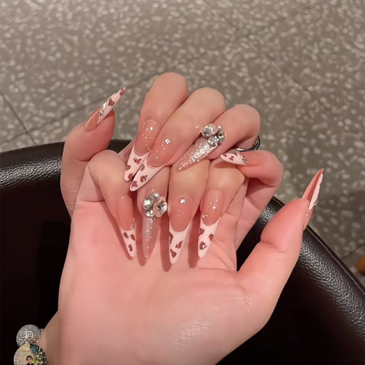 Stylish Press-On Nail Set with Artistic Leopard Design Kalsten