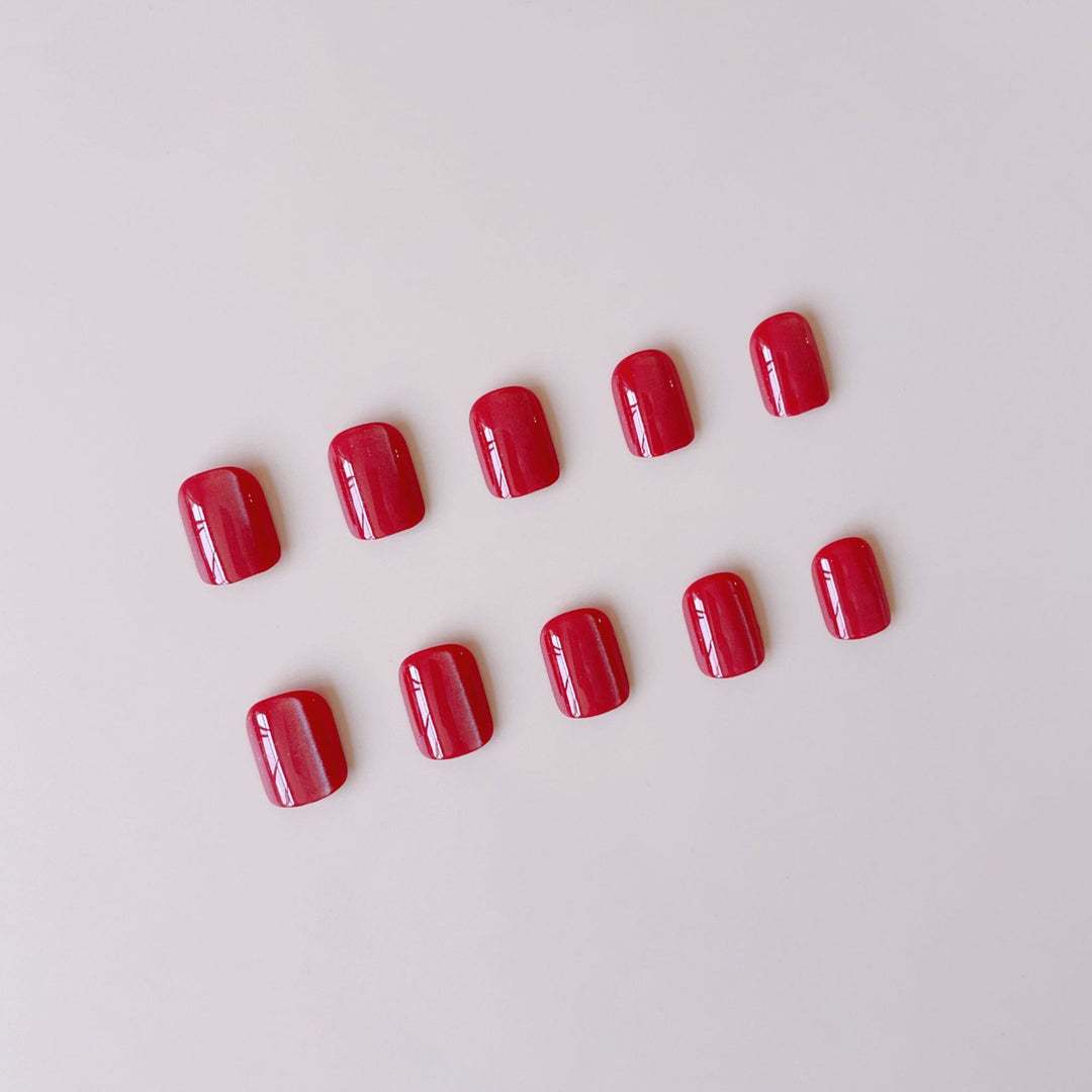 Acrylic nail set with shiny Bordeaux finish Kalsten