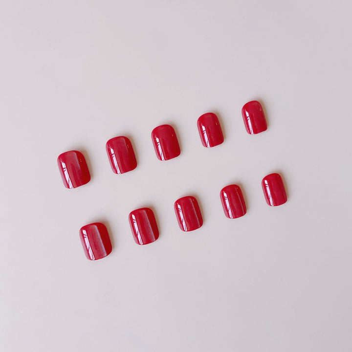 Acrylic nail set with shiny Bordeaux finish Kalsten
